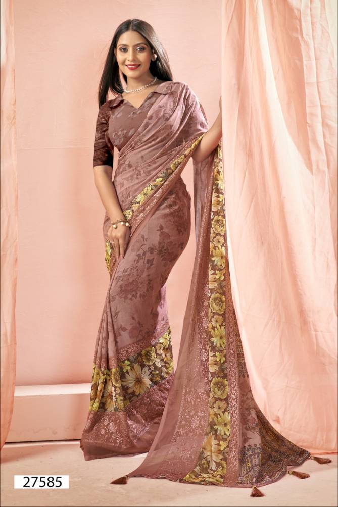 Neetu By Vallabhi Georgette Digital Printed Sarees Wholesale Clothing Suppliers In India